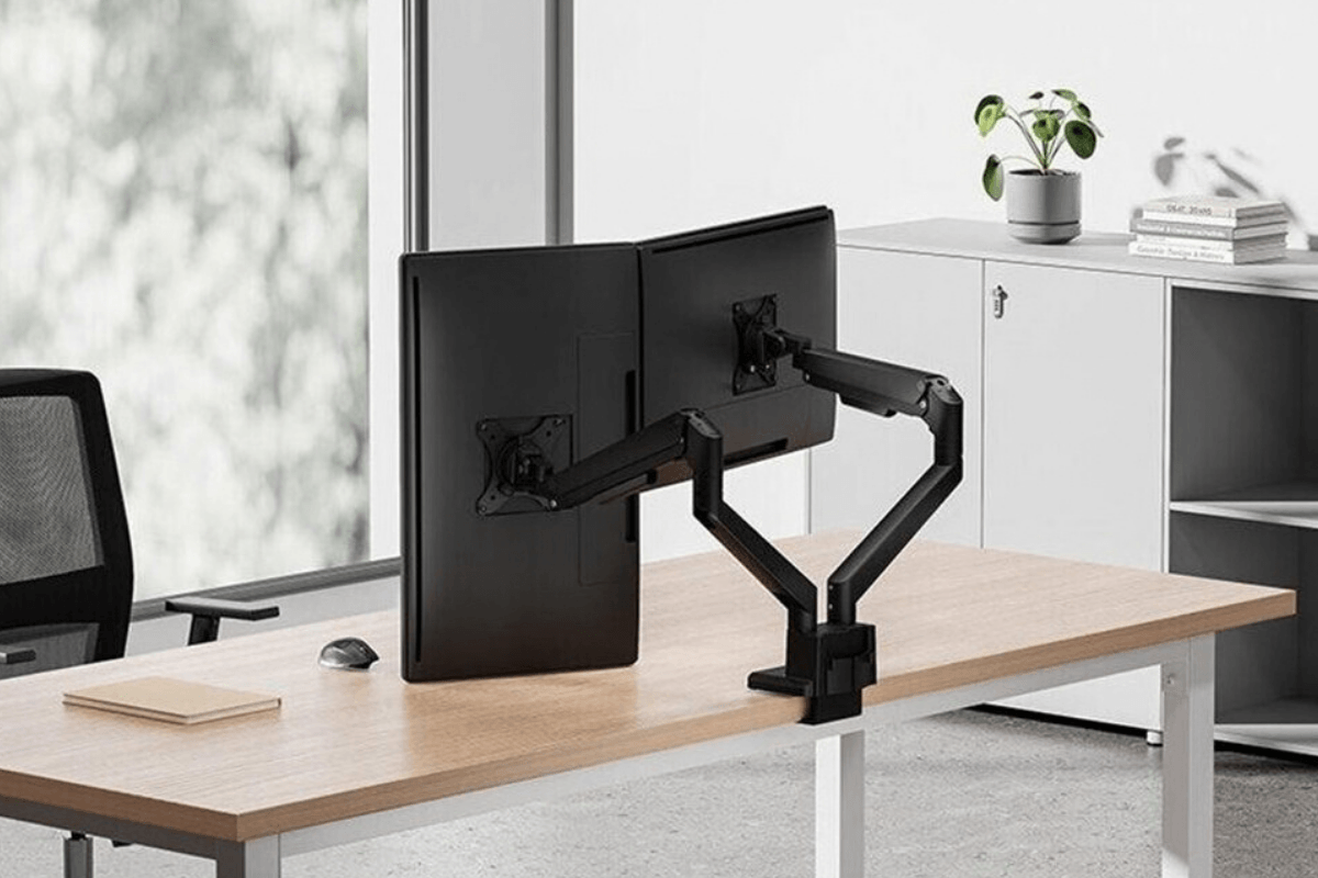 Neomounts Monitorhalterung für einen ergonomischen Arbeitsplatz