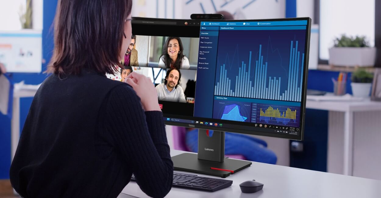 Panorama trifft Produktivität: Lenovo ThinkVision T34wD-40