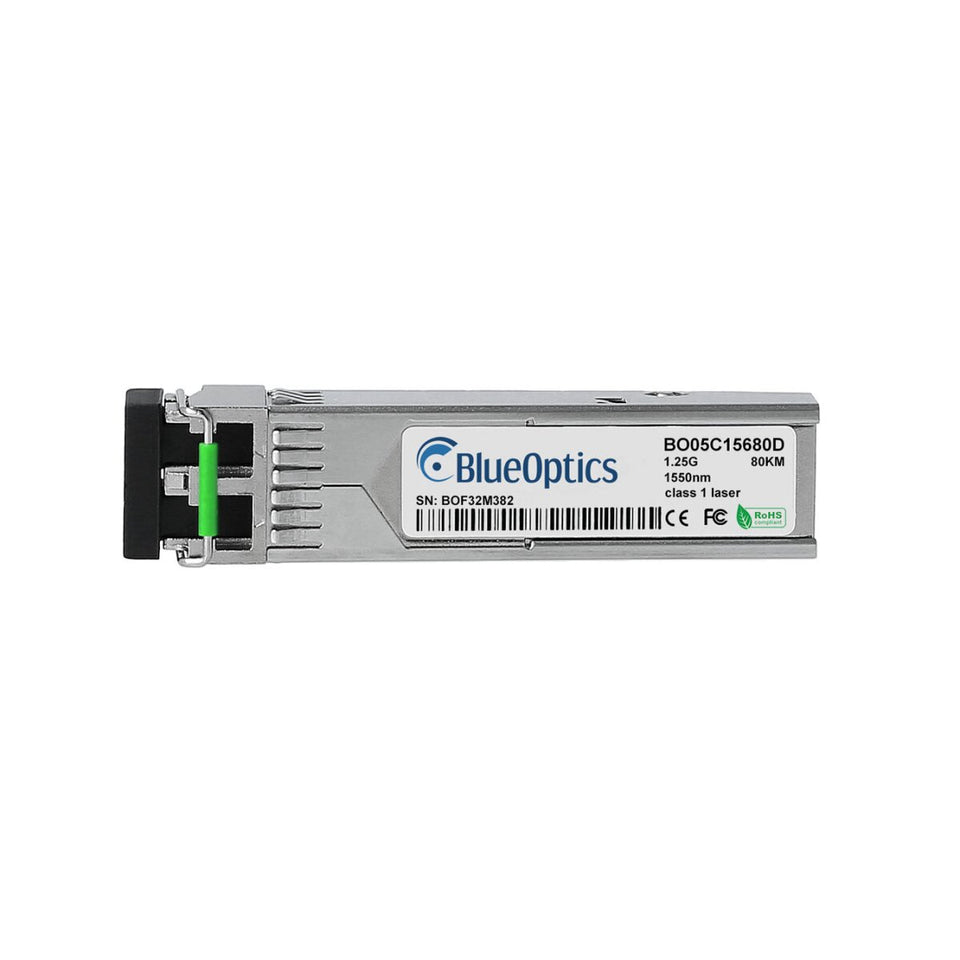 BlueOptics 3Com 3CSFP97 BlueOptics BO05C15680D SFP Transceiver, 1000BASE-ZX, Singlemode Fiber, 1550nm, 80KM