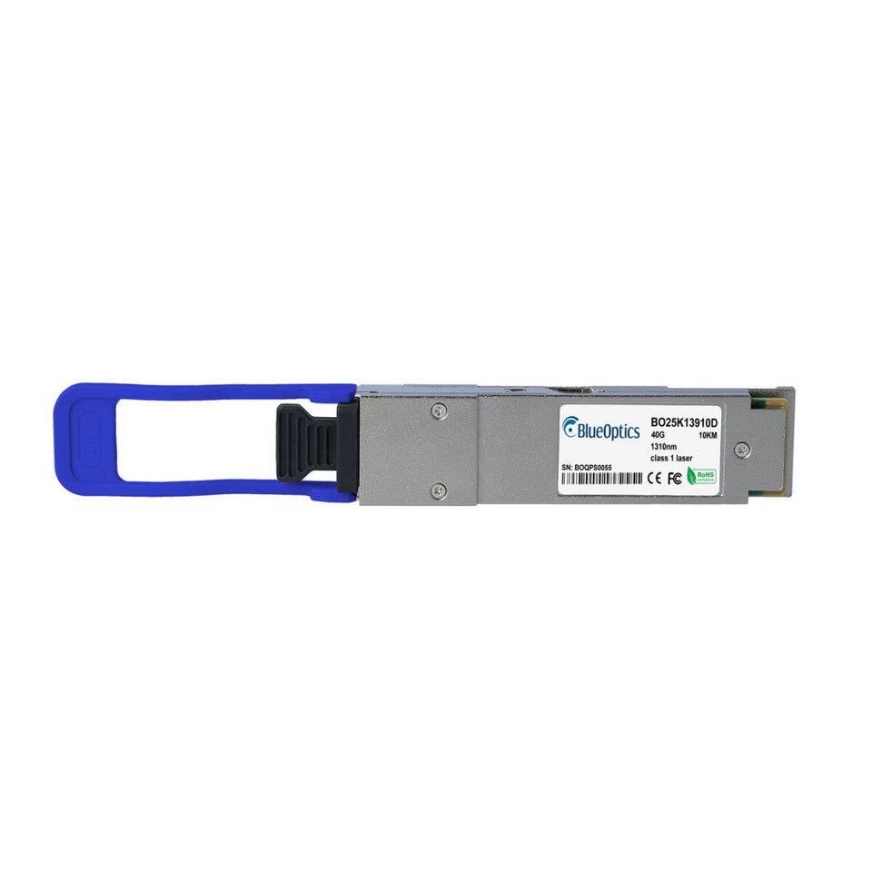 BlueOptics Alcatel-Lucent QSFP-40G-PLR4 BlueOptics BO25K13910D QSFP Transceiver, 40GBASE-PLR4, Singlemode Fiber, 1310nm, 10KM
