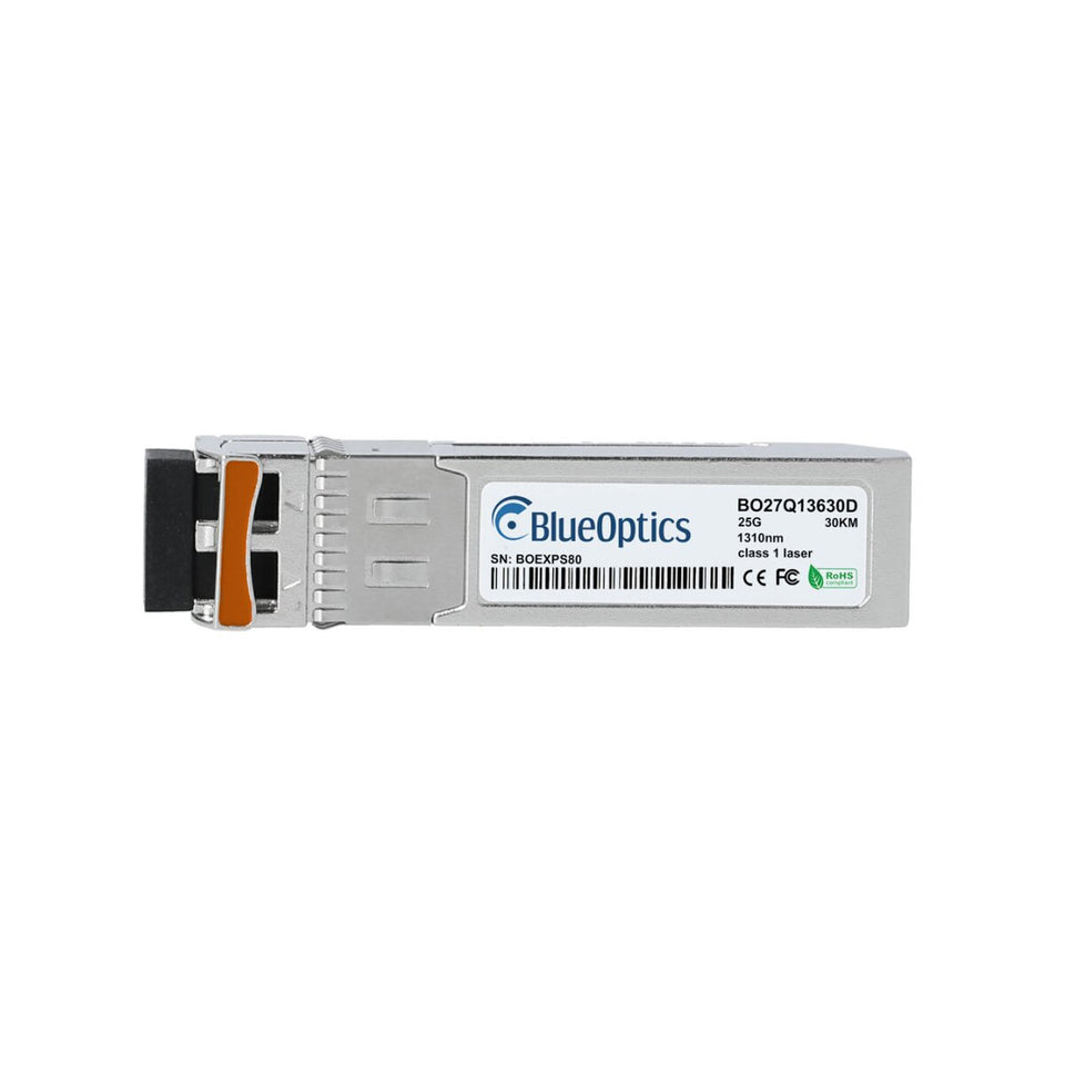 BlueOptics Alcatel-Lucent SFP28-25G-ERL BlueOptics SFP28 Transceiver, 25GBASE-ERL, Singlemode Fiber, 1310nm, 30KM