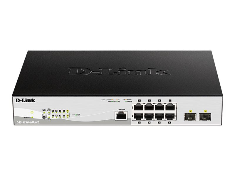 D-Link DGS 1210-10P/ME - Switch - managed - 8 x 10/100/1000 (PoE)