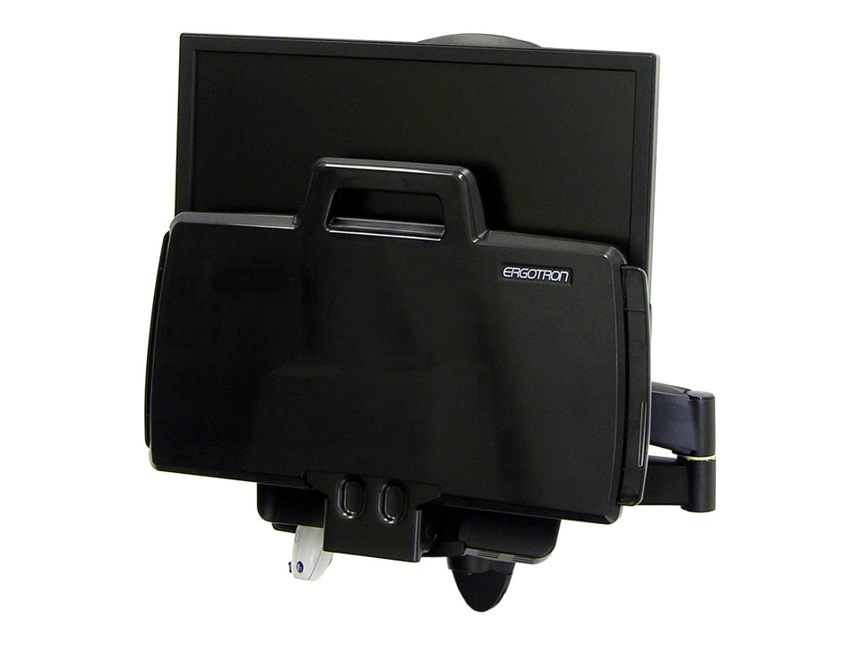 Ergotron 200 Series - Befestigungskit (Gelenkarm, Tastaturablage mit linker/rechter Mausablage, Barcode-Scanner-Halter) - für LCD-Display / PC-Ausrüstung - Stahl - Schwarz - Bildschirmgröße: bis zu 61 cm (bis zu 24 Zoll)