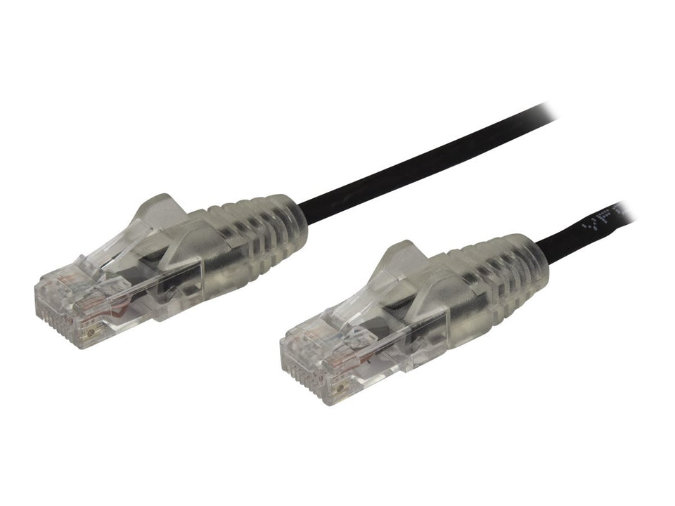 StarTech.com 1.5m Slim LSZH CAT6 Ethernet Cable, 10 Gigabit Snagless RJ45 100W PoE Patch Cord, CAT 6 10GbE UTP Network Cable w/Strain Relief, Black, ETL/Low Smoke Zero Halogen - Category 6 - 28AWG (N6PAT150CMBKS)