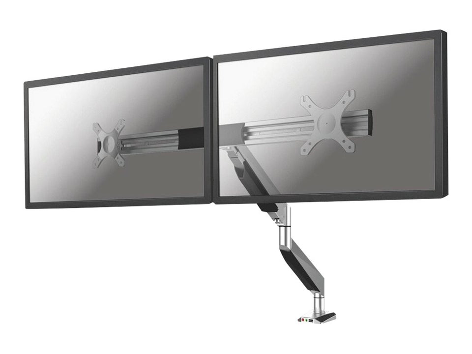 Neomounts NM-D750DX - Befestigungskit - Voll beweglich - für 2 LCD-Displays - Silber - Bildschirmgröße: 25.4-68.6 cm (10"-27")