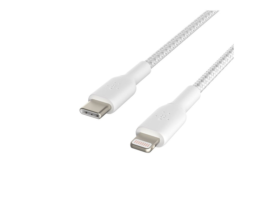 Belkin BoostCharge - Lightning-Kabel - USB-C männlich zu Lightning männlich - 1 m - weiß - USB Power Delivery (18W)