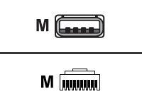 Zebra Datenkabel - USB (M) zu RJ-45 (10-polig) (M)