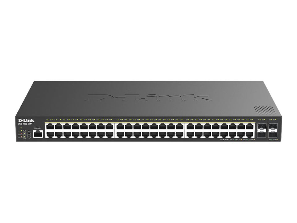 D-Link DGS 1250-52XP - Switch - L3 - Smart - 48 x 10/100/1000 (PoE)