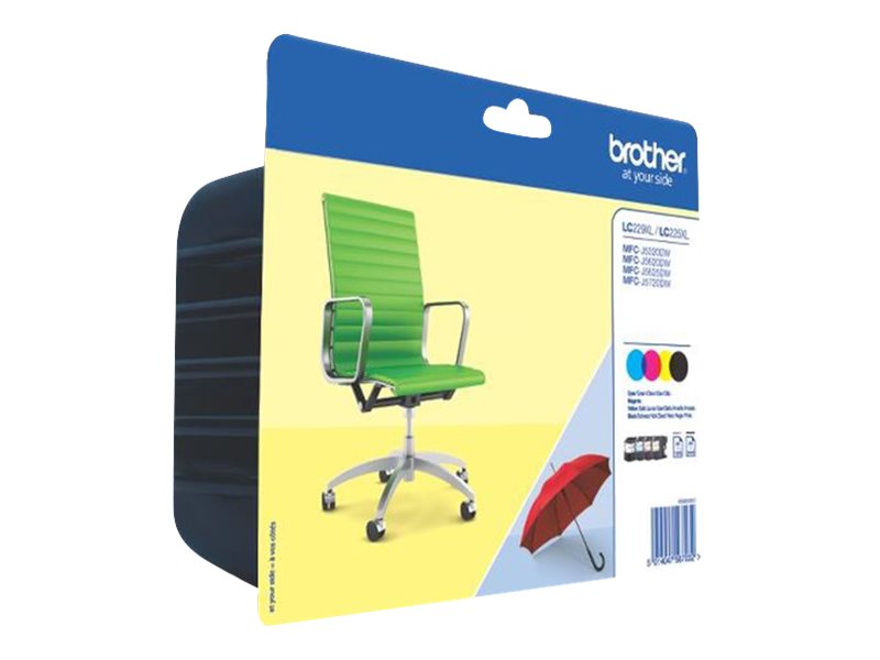 HP Brother LC229XLVALBP - 4er-Pack - Schwarz, Gelb