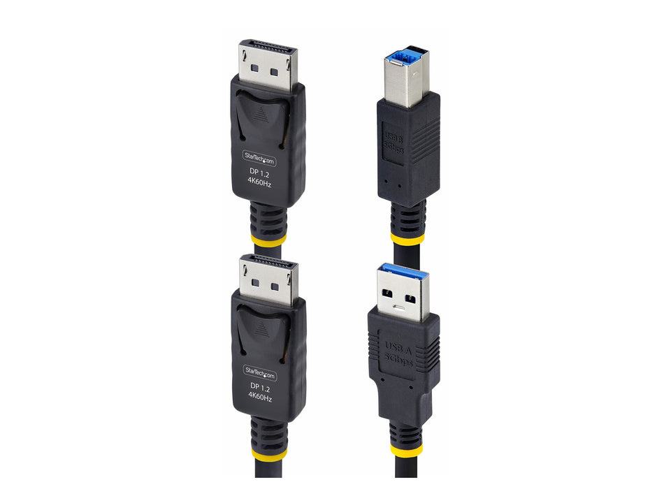 StarTech.com 10ft (3m) DisplayPort and USB 5Gbps KVM Cable - Tastatur- / Video- / Maus- (KVM-)