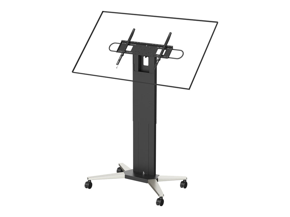 Vision Wagen - robust - für Flachbildschirm - Stahl - mattschwarz - Bildschirmgröße: 119.4-228.6 cm (47"-90")
