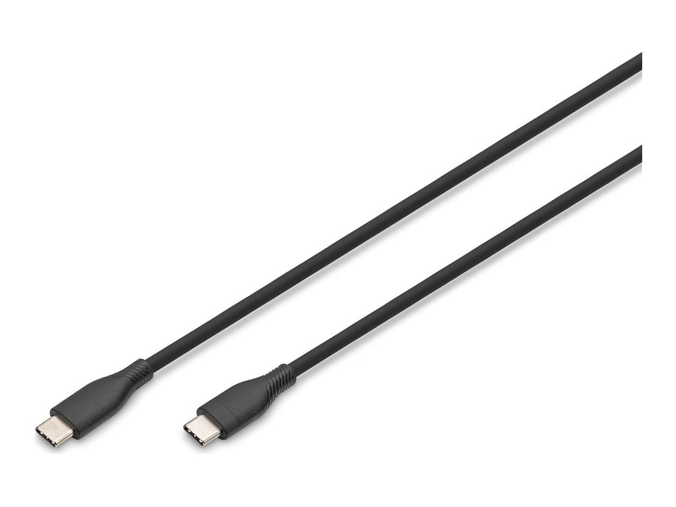 DIGITUS USB-C Silikon Anschlusskabel, 2m, schwarz