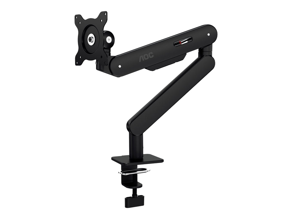AOC AM400B - Befestigungskit (Monitorarm, Klemmmontagesockel, Tischplattenbohrung, Gasfeder) - einstellbarer Arm - für Flachbildschirm - Aluminiumlegierung - Schwarz - Bildschirmgröße: 43.18-86.36 cm (17"-34")