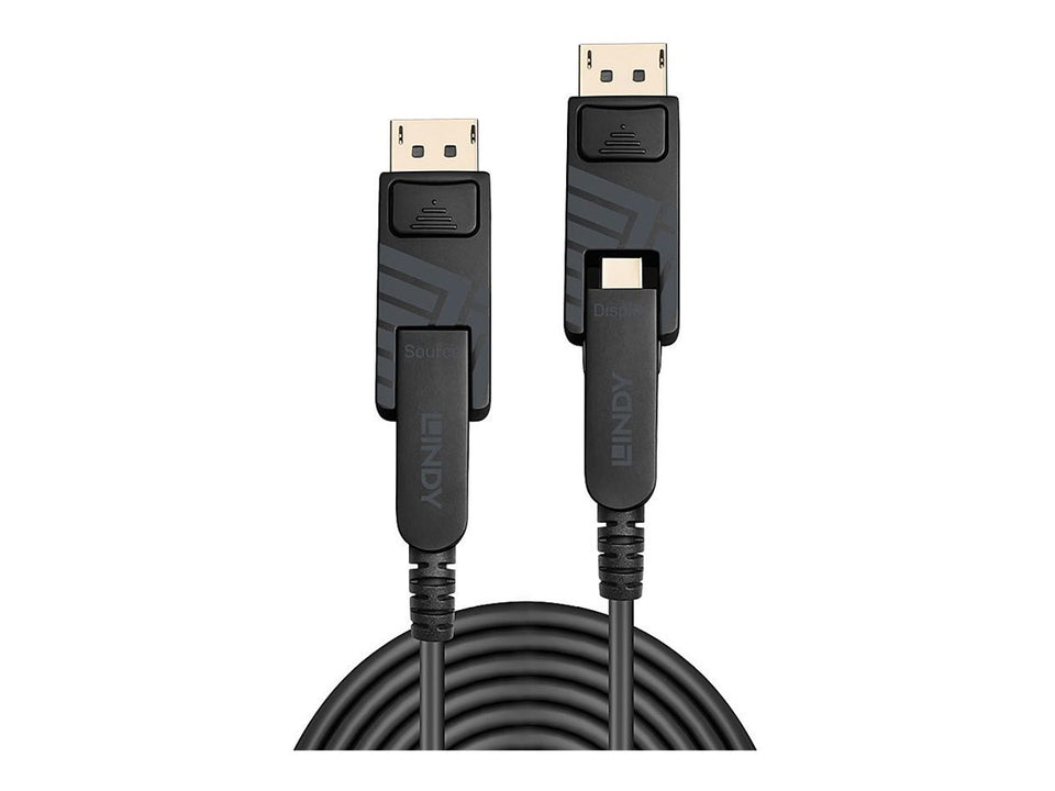 Lindy DisplayPort-Kabelsatz - DisplayPort 1.4 - 50 m - rund, unterstützt 8K UHD (7680 x 4320)