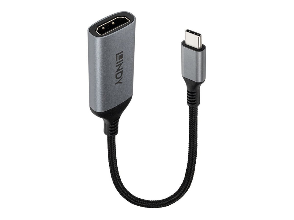 Lindy Videoadapter - USB-C männlich zu HDMI weiblich - 15 cm - Grau - 4K60Hz (7680 x 4320)