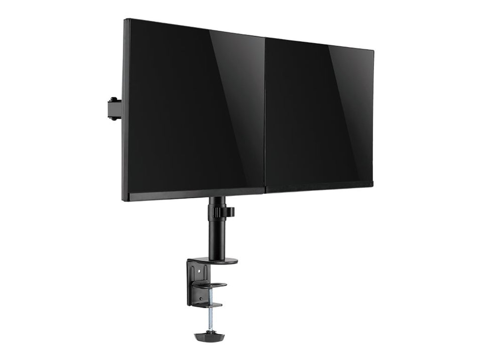 LogiLink Befestigungskit - einstellbarer Arm - für 2 LCD-Displays - Schwarz - Bildschirmgröße: 43.2-81.3 cm (17"-32")