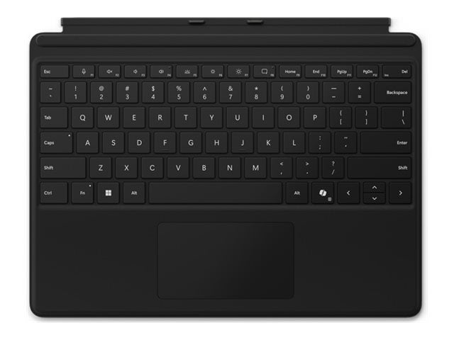Microsoft Surface Pro Keyboard - Tastatur - mit Trackpad, Beschleunigungsmesser, Surface Slim Pen 2 Ablage- und Ladeschale - QWERTZ - Deutsch/Österreichisch - Schwarz - für Microsoft Surface Pro 8, Pro 8 for Business, Pro 9, Pro 9 for Business, Pro 1