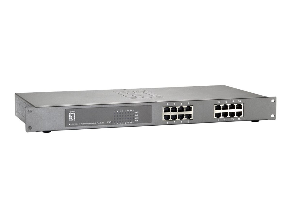LevelOne FEP-1612W120 - Switch - 16 x 10/100 (PoE+)