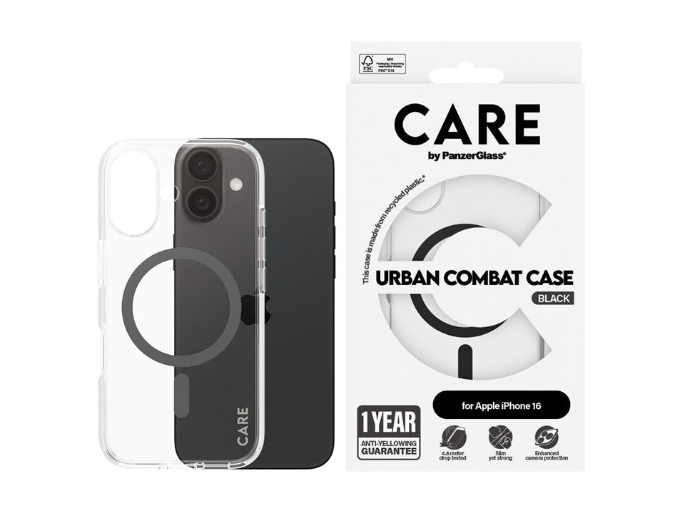 PanzerGlass CARE by PanzerGlass Urban Combat - Hintere Abdeckung für Mobiltelefon - kompatibel mit MagSafe - fettabweisende Beschichtung, Thermoplastisches Polyurethan (TPU)