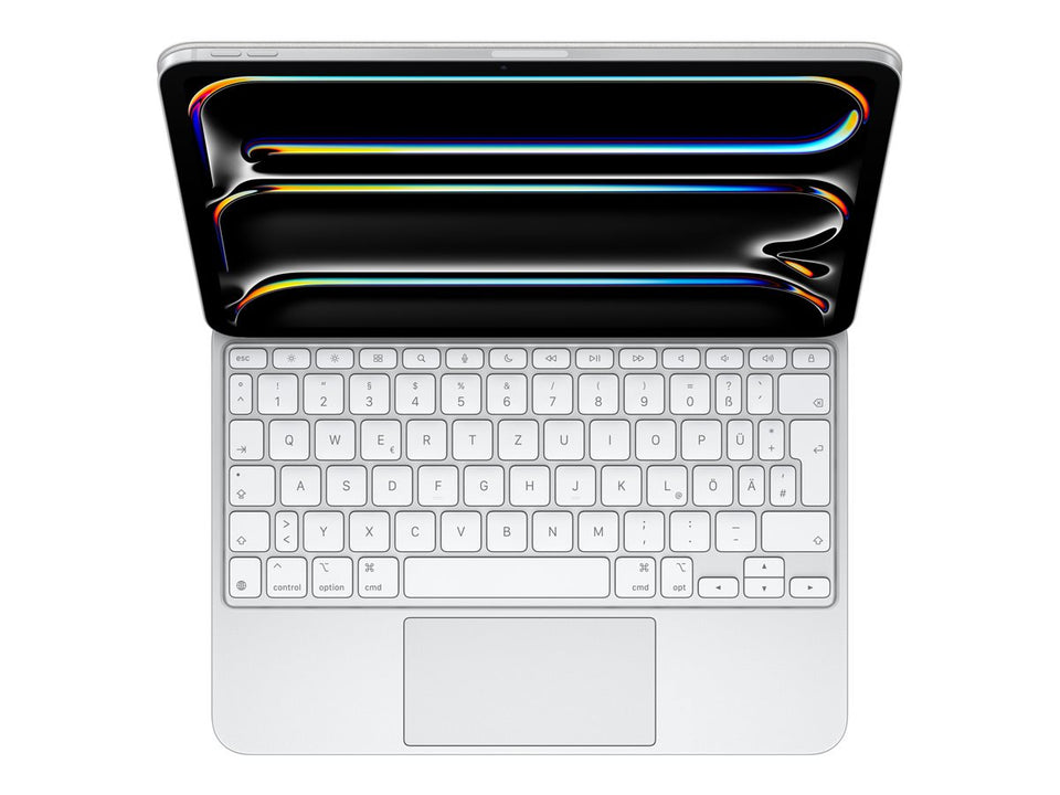 Apple Magic Keyboard - Tastatur und Foliohülle - mit Trackpad - hinterleuchtet - Apple Smart connector - QWERTZ - Deutsch - weiß - für 11-inch iPad Pro (M4)