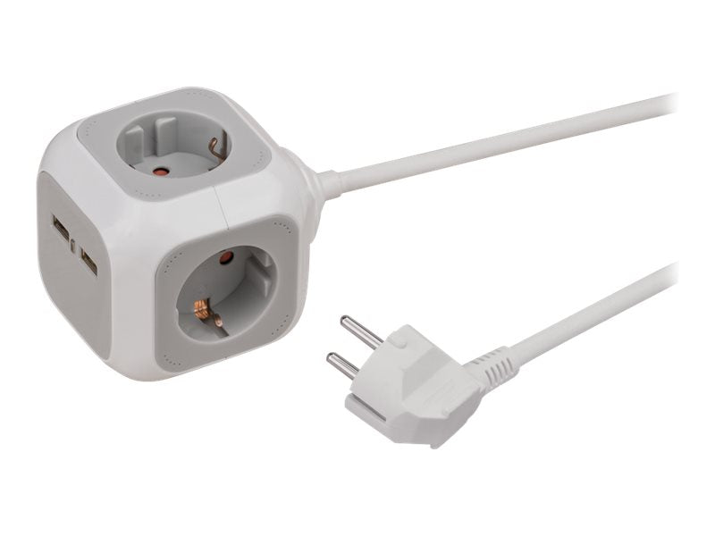 Brennenstuhl ALEA-Power - Steckdosenleiste - Wechselstrom 230 V - 3680 Watt - Eingabe, Eingang Stromversorgung - Ausgangsanschlüsse: 4 (2 x USB, 4 x Spannung)