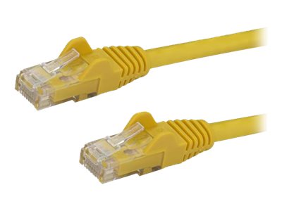 StarTech.com 2m CAT6 Ethernet Cable, 10 Gigabit Snagless RJ45 650MHz 100W PoE Patch Cord, CAT 6 10GbE UTP Network Cable w/Strain Relief, Yellow, Wiring is UL Certified/TIA - Category 6 - 24AWG (N6PATC2MYL)