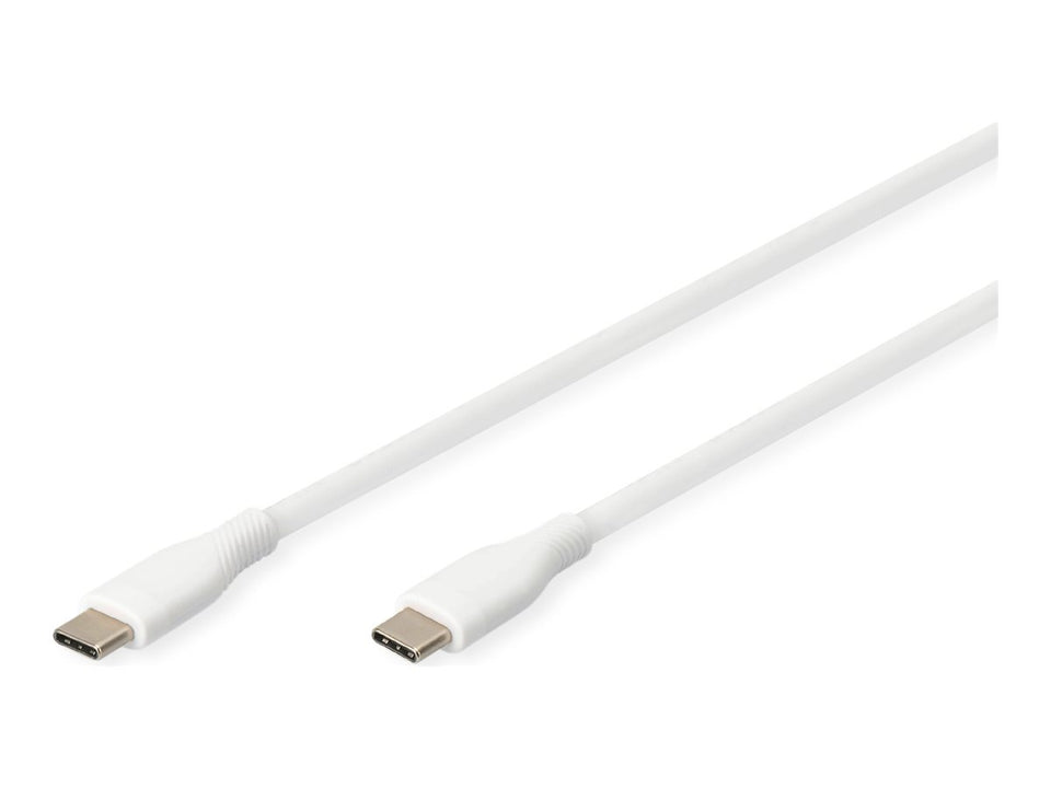 DIGITUS USB-C Silikon Anschlusskabel, 1m, weiß