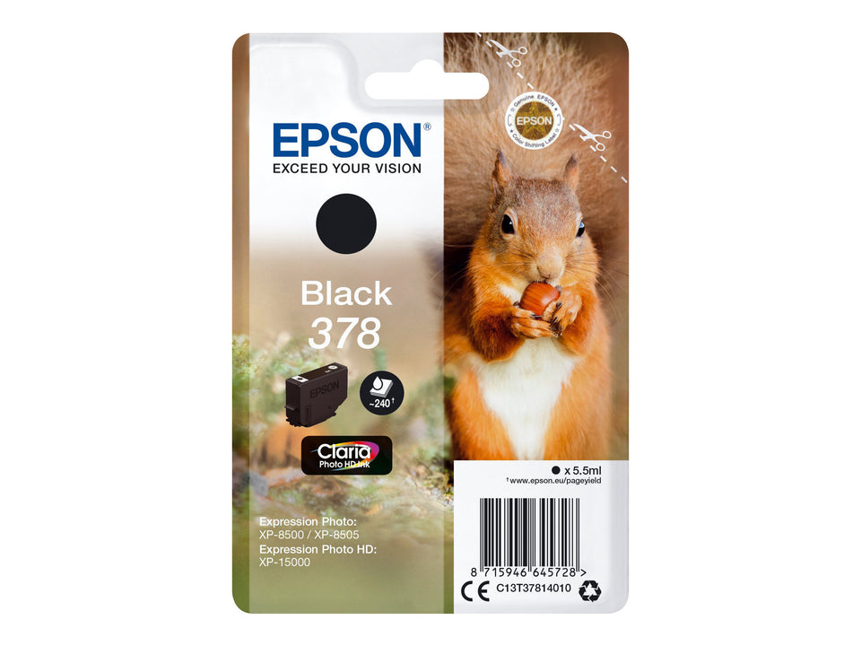 Epson 378 - 5.5 ml - Schwarz - original - Blisterverpackung