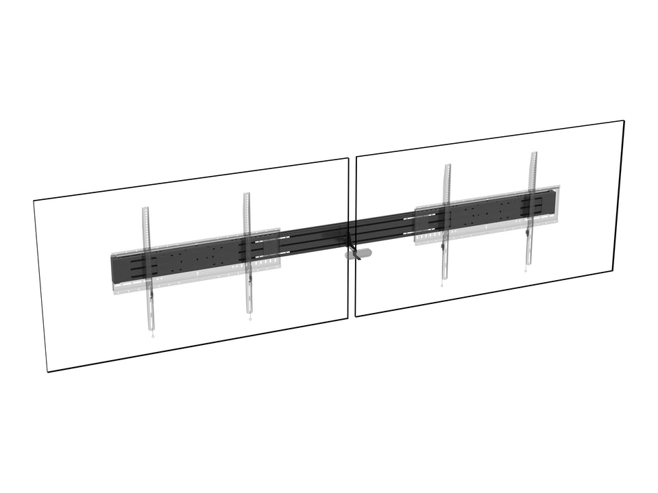 Vision VFM-F50_DL - Montagekomponente (Schiene) - für 2 Flachbildschirme - Aluminium - Schwarz - Bildschirmgröße: up to 218.4 cm (up to 86")