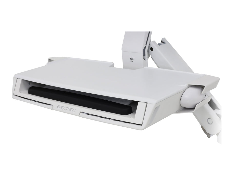 Ergotron Befestigungskit (CPU-Halter, Tastatur-Tablett, Monitorhalterung) - für LCD-Display / PC-Ausrüstung - kleiner CPU-Halter - Aluminium, hochwertiger Kunststoff - weiß - Bildschirmgröße: bis zu 61 cm (bis zu 24 Zoll)