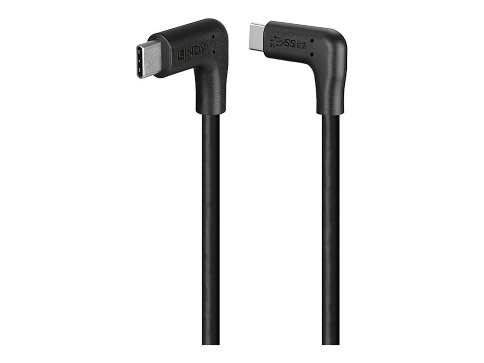 Lindy USB-Kabel - 24 pin USB-C (M) nach rechts abgewinkelt zu 24 pin USB-C (M)