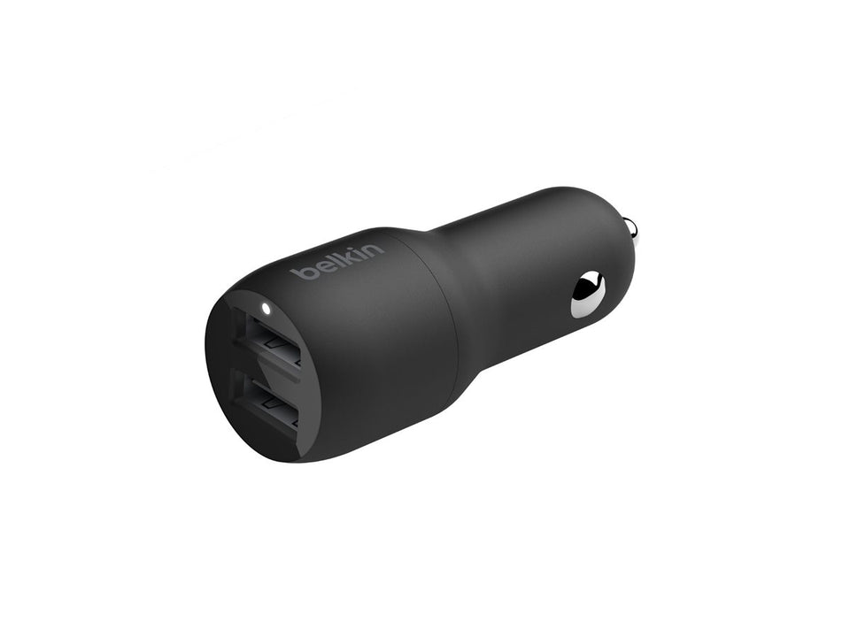 Belkin BoostCharge Dual Charger - Auto-Netzteil - 24 Watt - 4.8 A - 2 Ausgabeanschlussstellen (USB)