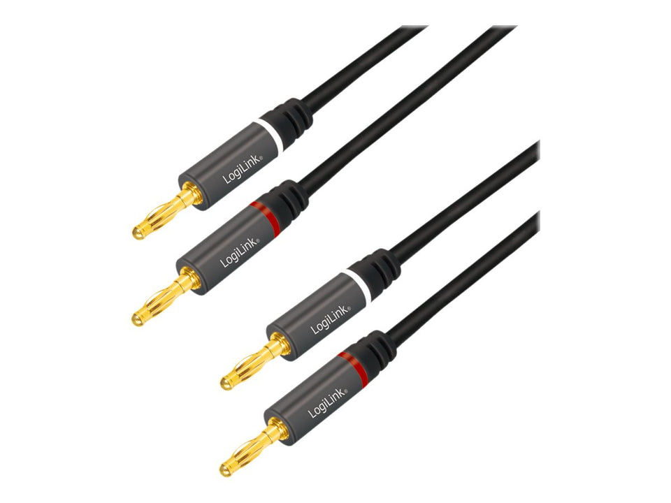 LogiLink Audiokabel - Bananen männlich zu Bananen