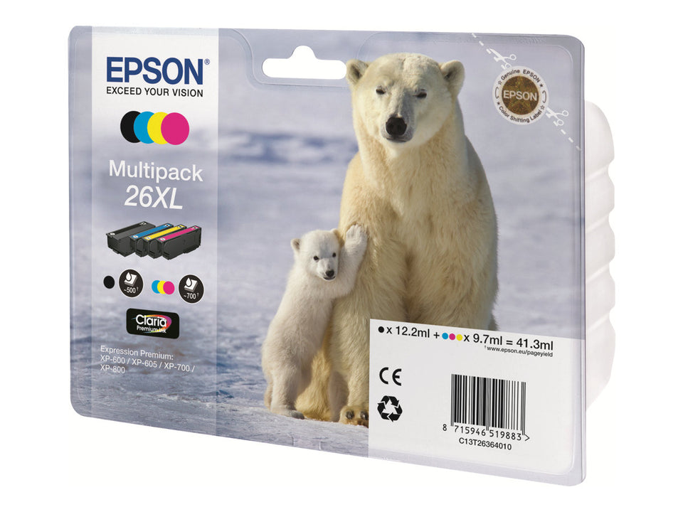 Epson 26XL Multipack - 4er-Pack - XL - Schwarz