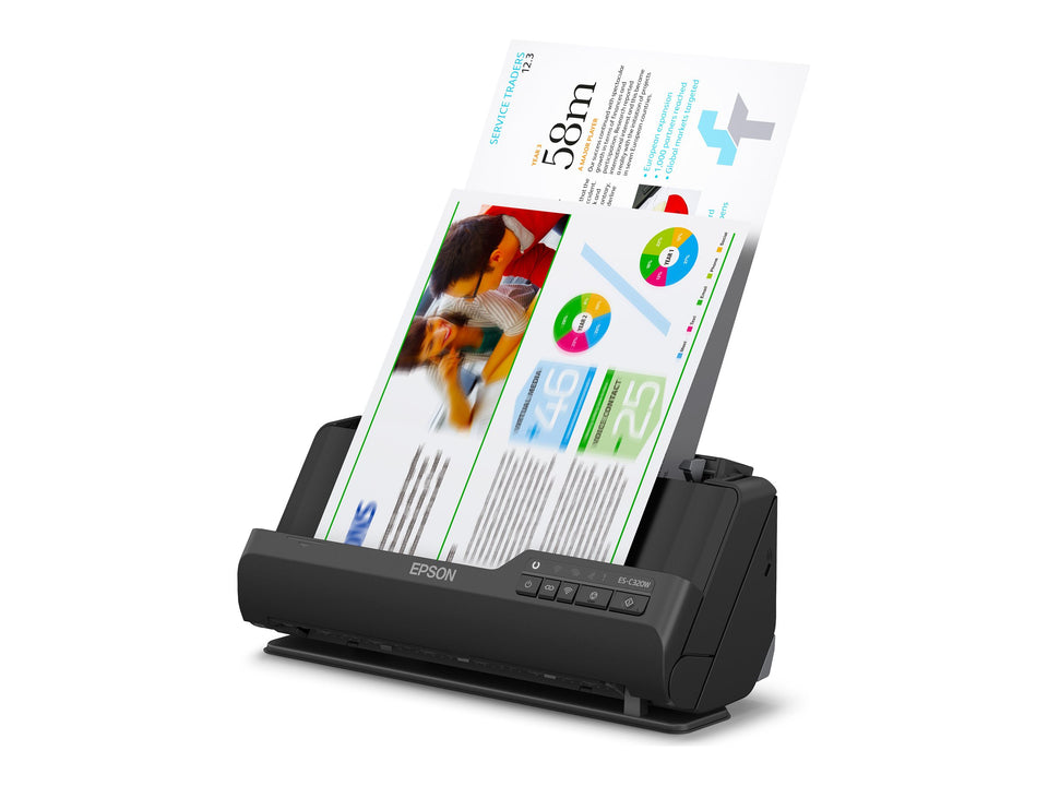Epson ES-C320W - Einzelblatt-Scanner - Duplex - A4/Legal - 600 dpi x 600 dpi - automatischer Dokumenteneinzug (20 Blätter)