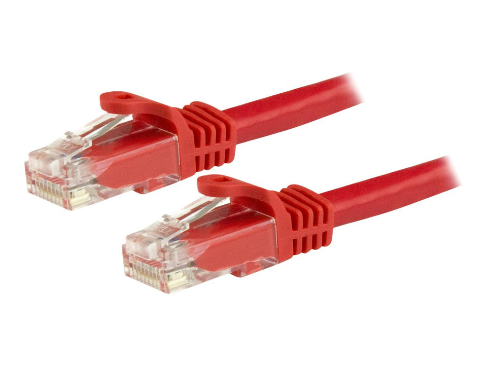 StarTech.com 1.5m CAT6 Ethernet Cable, 10 Gigabit Snagless RJ45 650MHz 100W PoE Patch Cord, CAT 6 10GbE UTP Network Cable w/Strain Relief, Red, Wiring is UL Certified/TIA - Category 6 - 24AWG (N6PATC150CMRD)