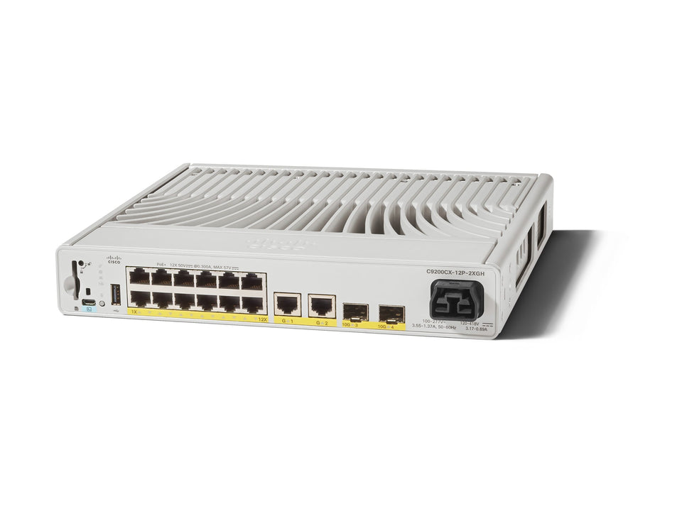 Cisco Catalyst 9200CX - Network Advantage - Switch - kompakt - L3 - managed - 12 x 10/100/1000 (PoE+)
