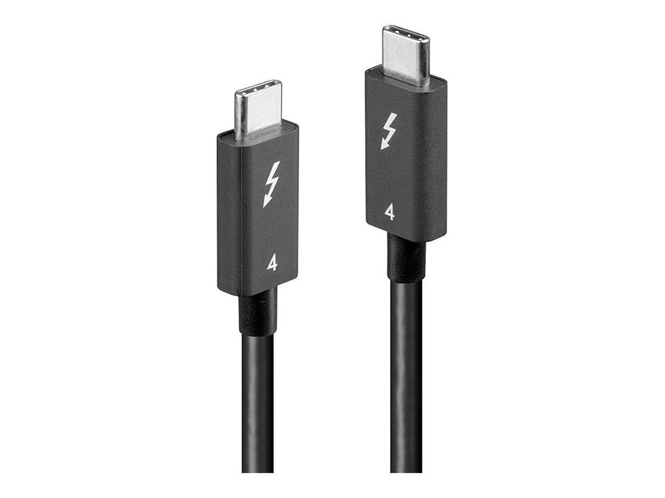 Lindy USB-Kabel - USB-C (M) zu USB-C (M) - USB4 / Thunderbolt 3 / Thunderbolt 4 - 1 m - passiv, rund, USB-Stromversorgung (100 W)