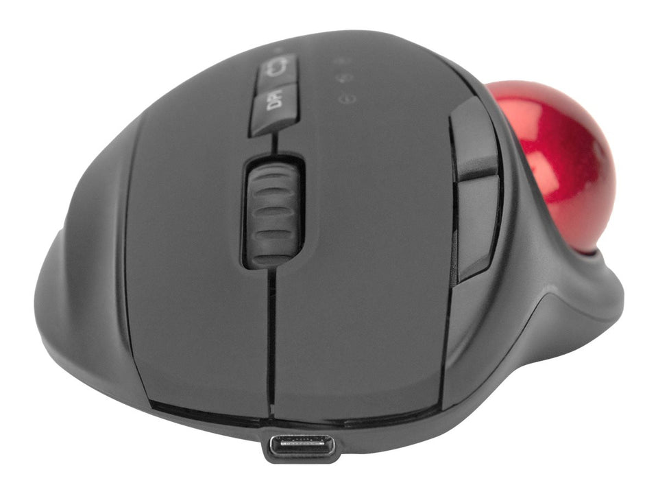 DIGITUS Maus - ergonomisch - optisch - 7 Tasten - kabellos - 2.4 GHz, Bluetooth 4.0 - kabelloser Empfänger (USB)