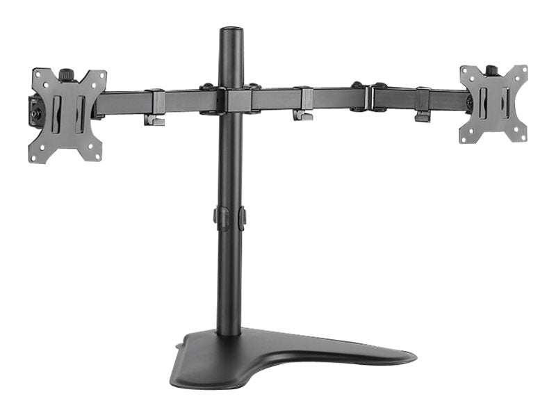 LogiLink Dual Monitor Desk Stand - Befestigungskit - einstellbarer Arm - für 2 Monitore - kaltgewalzter Stahl - Bildschirmgröße: 33-81.3 cm (13"-32")