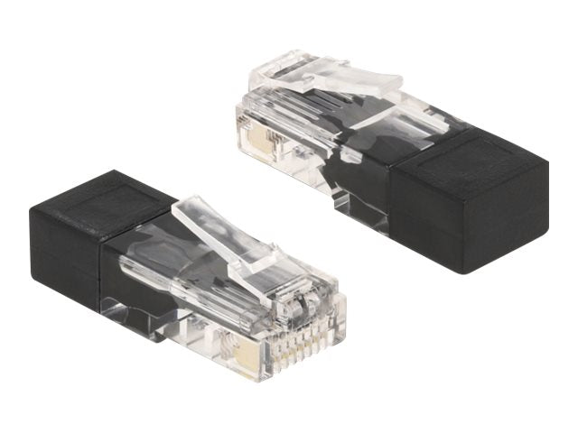 Delock Netzwerkabschluss - RJ-45 (M) - Schwarz
