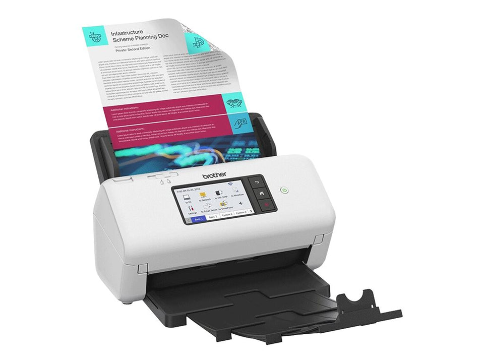 Brother ADS-4700W - Dokumentenscanner - Dual-CIS - Duplex - A4 - 600 dpi x 600 dpi - bis zu 40 Seiten/Min. (einfarbig)