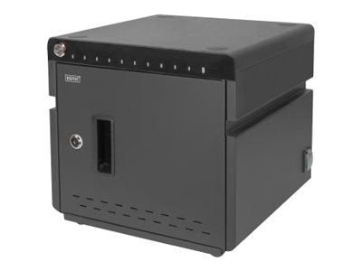 DIGITUS Mobiler Desktop Ladeschrank für 10 Notebooks/Tablets bis 13 Zoll, UV-C, USB-C