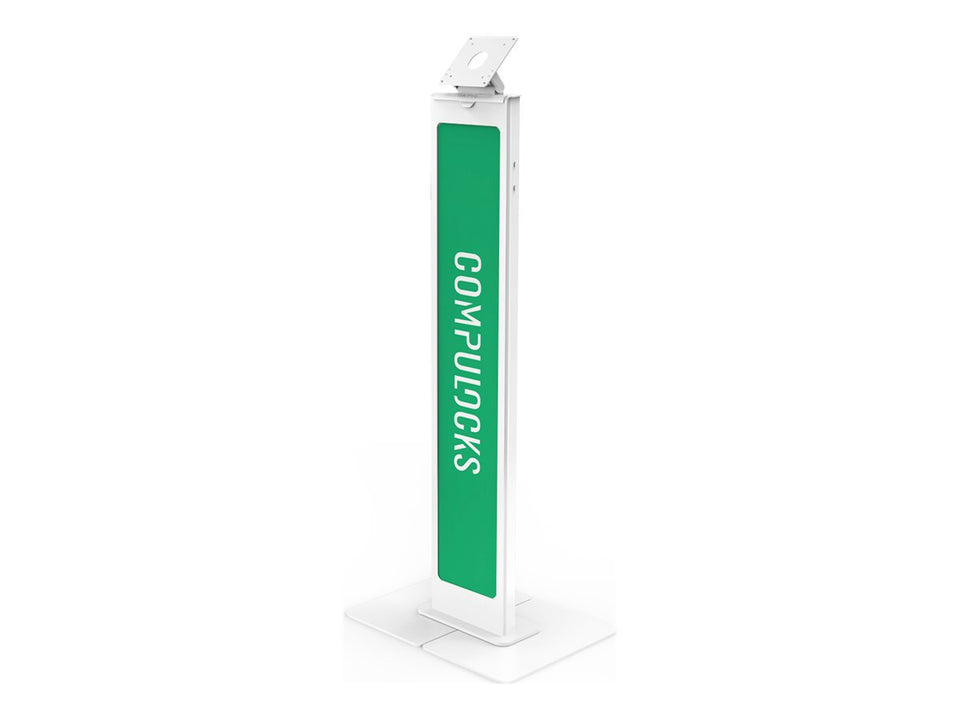 Compulocks Brandable VESA Floor Stand for Screens Up to 32 Inches - Aufstellung - für LCD-Display - brandable, mit großer Basisplatte - weiß - Bildschirmgröße: bis zu 81,3 cm (bis zu 32 Zoll)