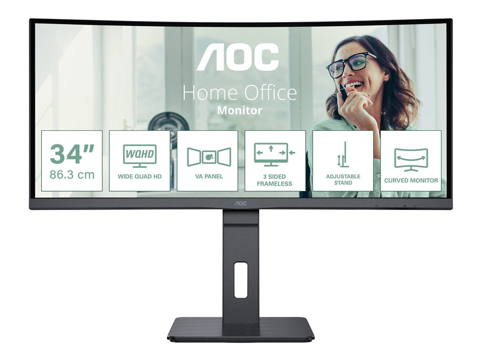 AOC Pro-line CU34P3CV - P3 Series - LED-Monitor - gebogen - 86.36 cm (34")