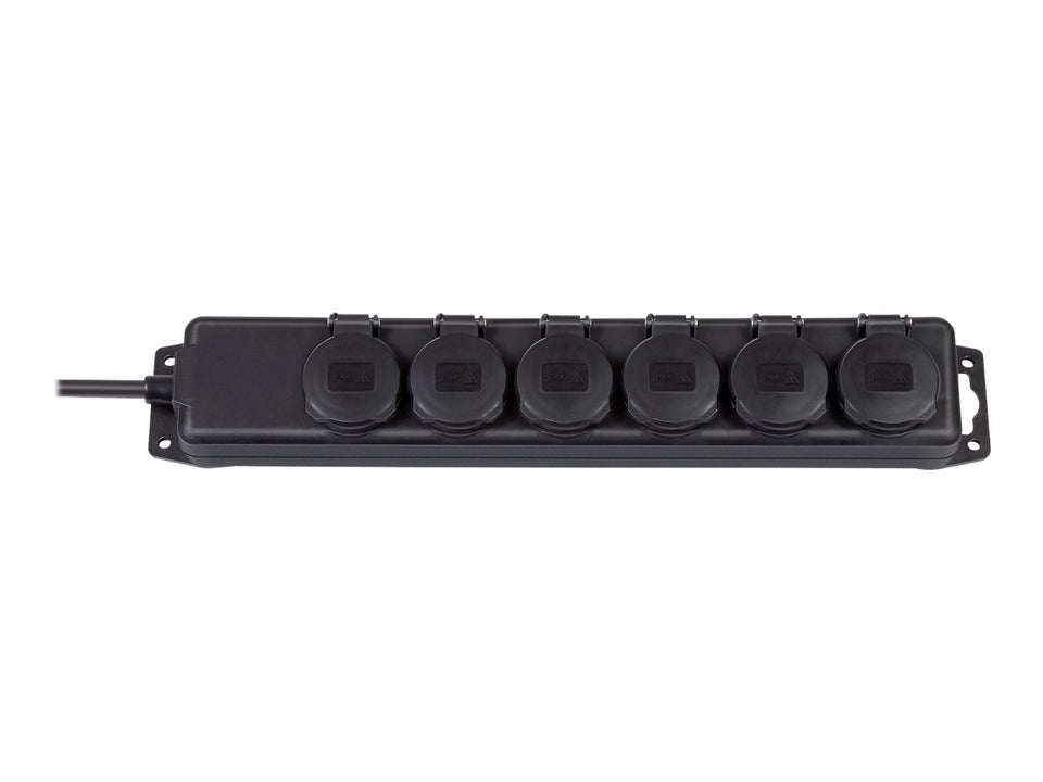 Brennenstuhl Extension socket IP44 6-way black