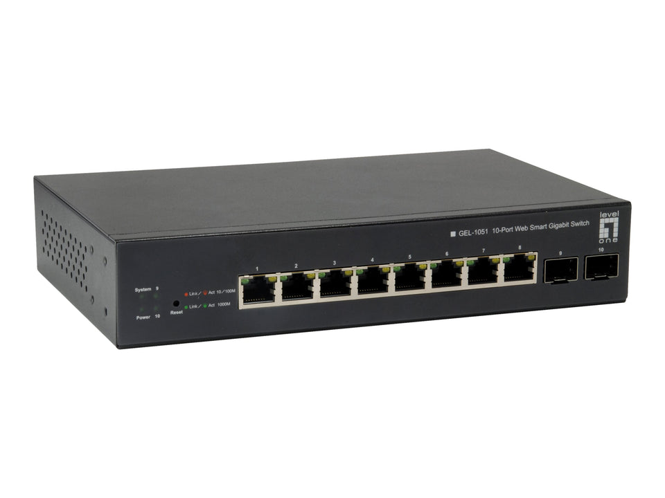 LevelOne GEP-1051 - Switch - Smart - 8 x 10/100/1000 (PoE+)