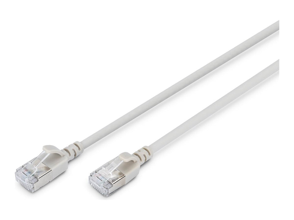 DIGITUS CAT 6A F-FTP Slim Patchkabel, 1,5m, Grau