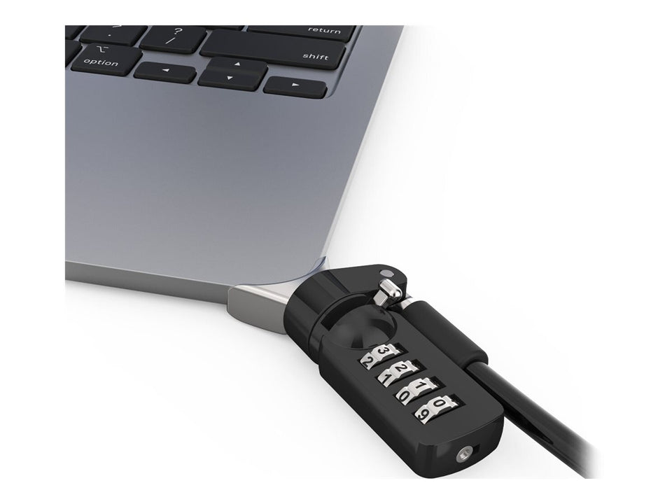 Compulocks Ledge Lock Adapter for MacBook Air 15" M2-M4 with Combination Cable Lock Silver - Sicherheitskit - Kombinationsschloss - für Apple MacBook Air (15.3 Zoll, M2, Mitte 2023)