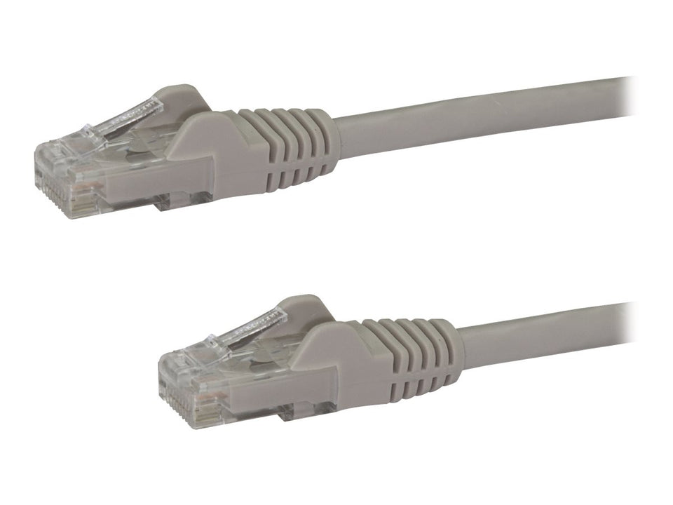 StarTech.com 3m CAT6 Ethernet Cable, 10 Gigabit Snagless RJ45 650MHz 100W PoE Patch Cord, CAT 6 10GbE UTP Network Cable w/Strain Relief, Grey, Wiring is UL Certified/TIA - Category 6 - 24AWG (N6PATC3MGR)